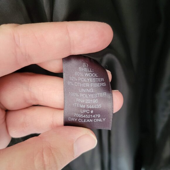 London Fog Women's Black Pea Coat 60% Wool Blend - Picture 9 of 9